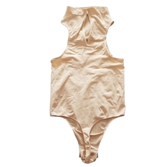 SKIMS Seamless Sculpt High Neck Thong Bodysuit Top Shapewear Sand 2XL NWOT - Picture 5 of 7